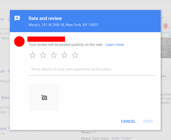 Post Review Google