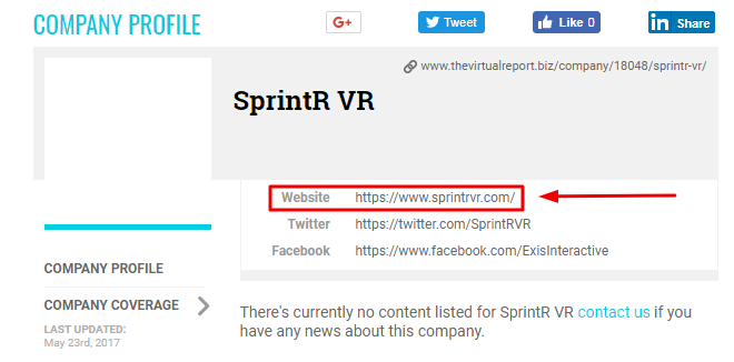 SprintR Listing