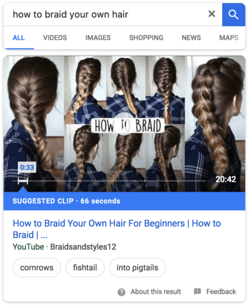 Featured Snippet Sample Video Clip