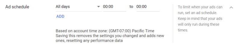 Fig. 32 Set Ads To Run On Specific Days And Times