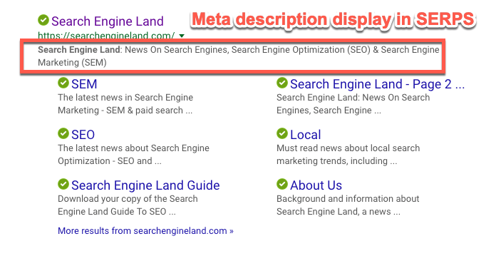 Meta Description Display