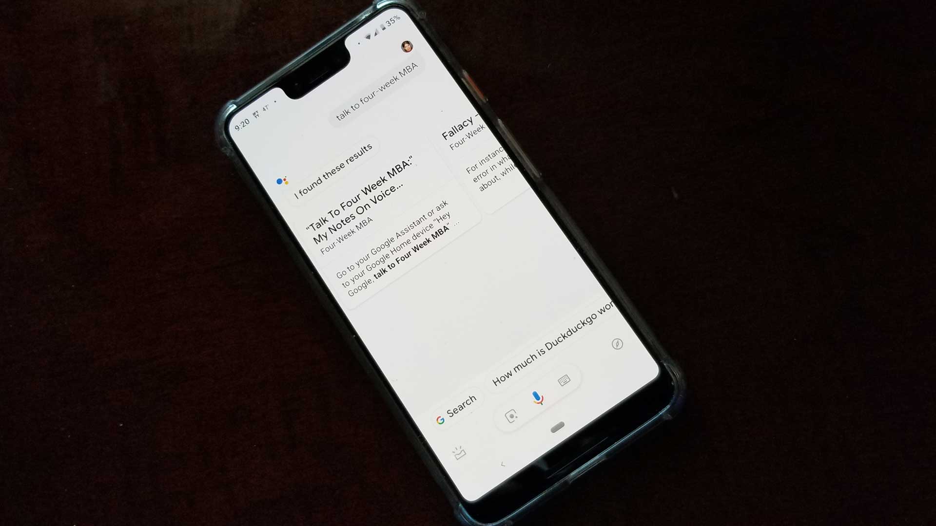 Google Assistant On Phone Screen