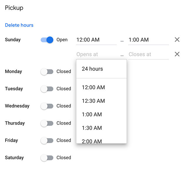Google My Business More Hours Pick Hours 1591268999