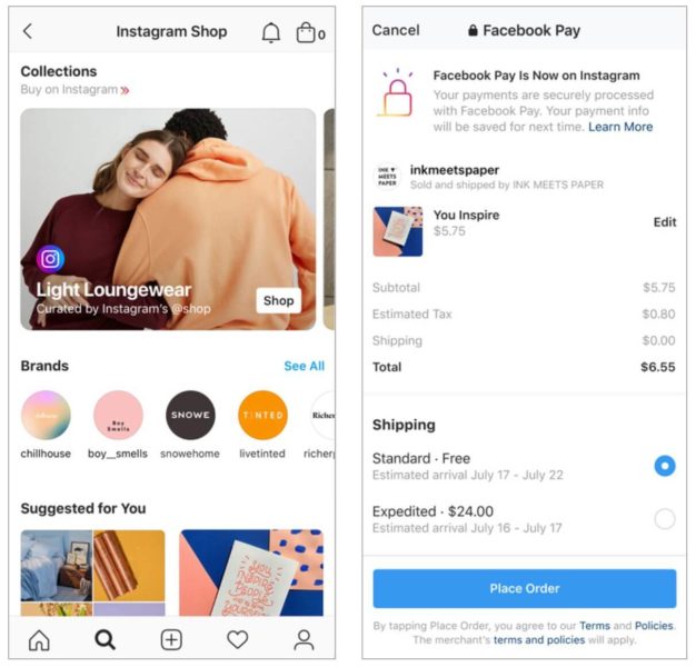 Instagram Shop Redesign Facebook Pay On Instagram