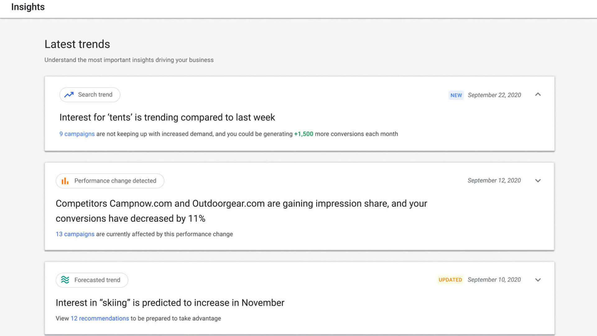 Google Ads Insights Page Edited