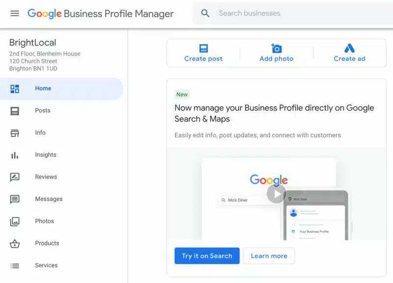 5 Manage Your Business Profile Within Search