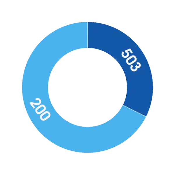 An abstract graphic showing 503 and 200 status codes.