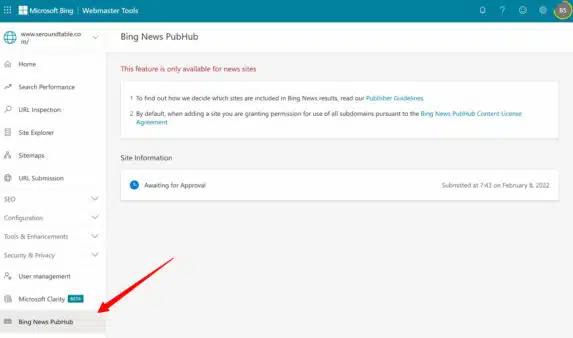 Bing-News-PubHub-Bing-Webmaster-Tools