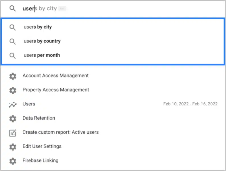 Google Analytics 4 Auto Suggest Search