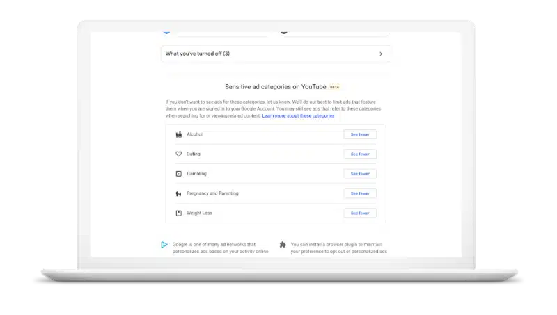 Sensitive Ad Categories Youtube
