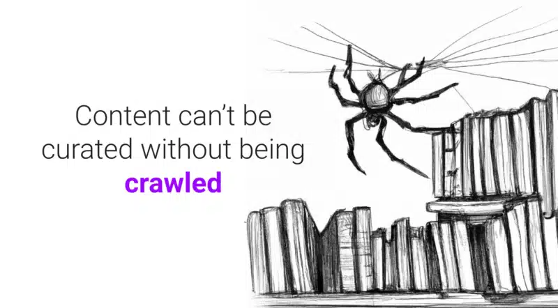 Content can't be curated by Google without being crawled.