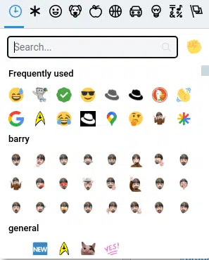 Example of Barry Schwartz emojis on SEO.chat