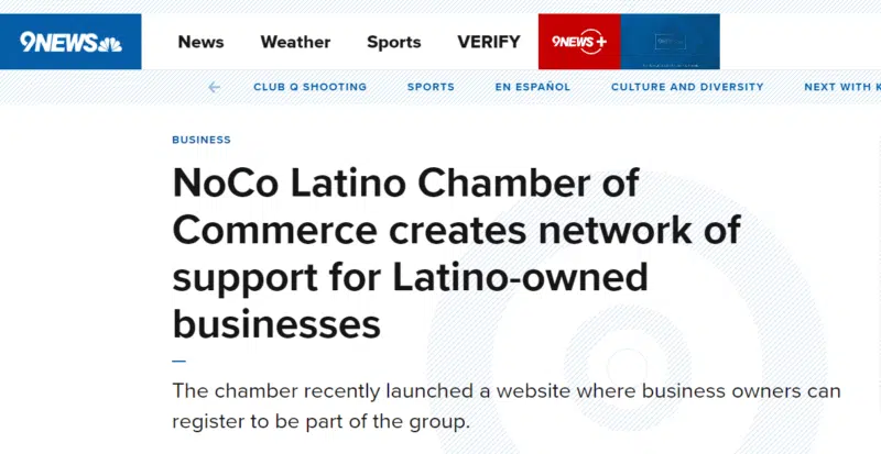 NoCo Latino Chamber of Commerce headline