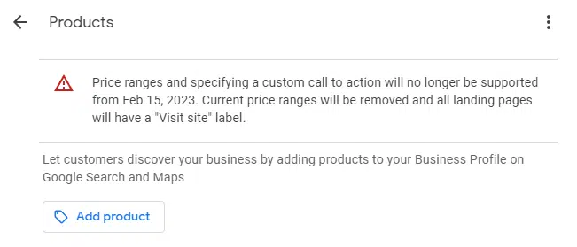 Google Business Profiles Products Price Ranges Custom Call To Actions 1673380847