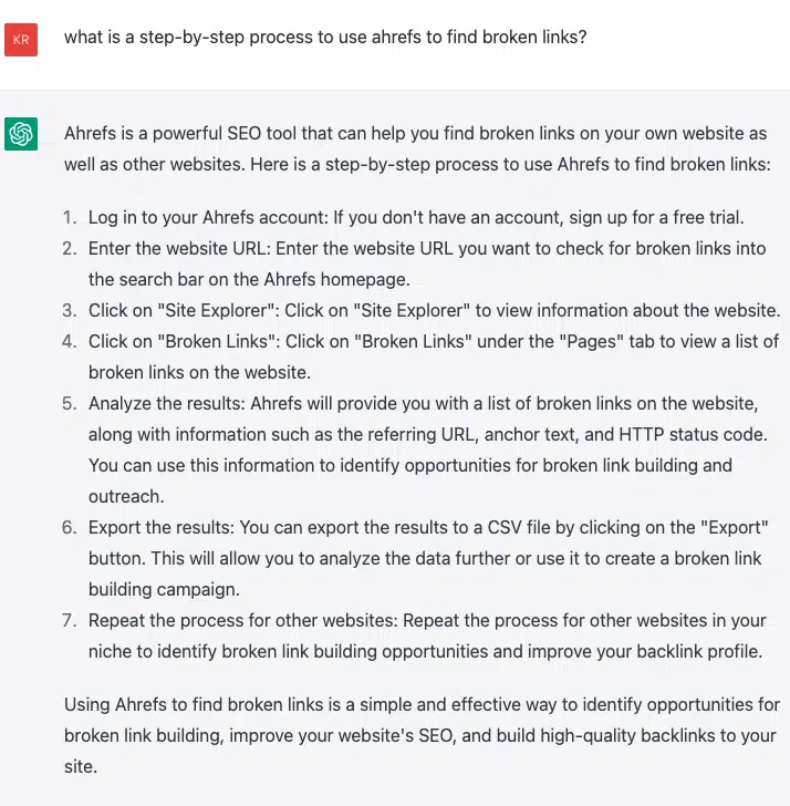 Broken Link Building Process With Ahrefs