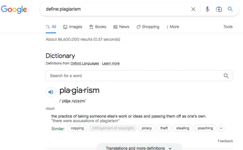 Google Plagiarism