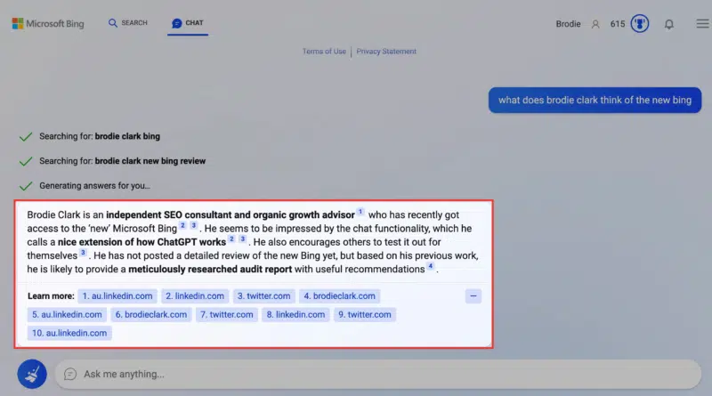 Initial Results New Bing Chat Does Brodie Clark Like It