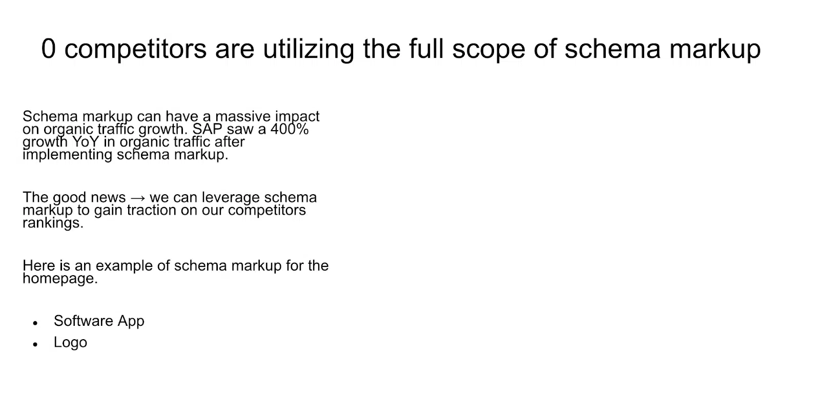 Enterprise SEO - competitive opportunity slide