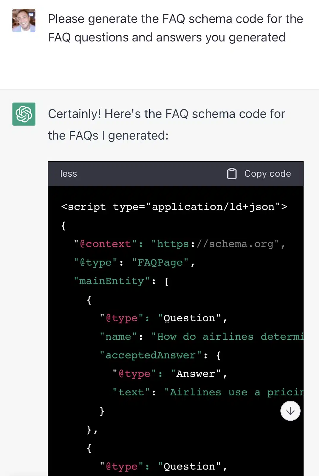 Generate FAQ schema