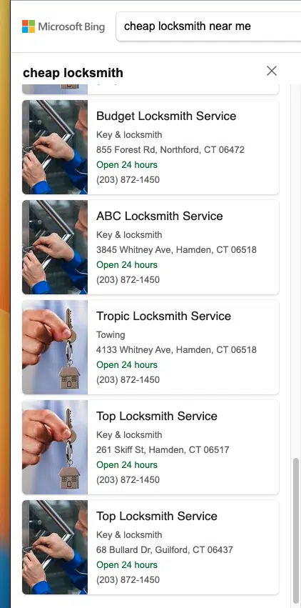 Locksmith spam