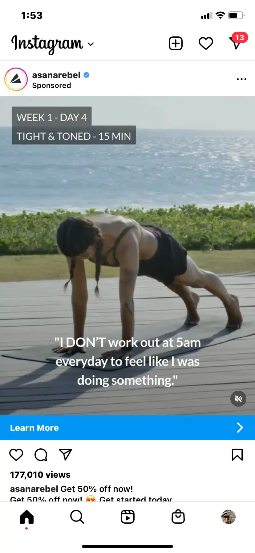 Instagram ad - Asana rebel