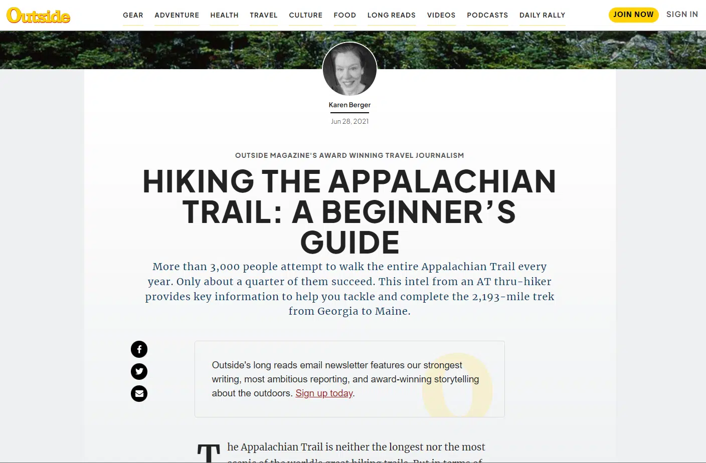 Hiking guide