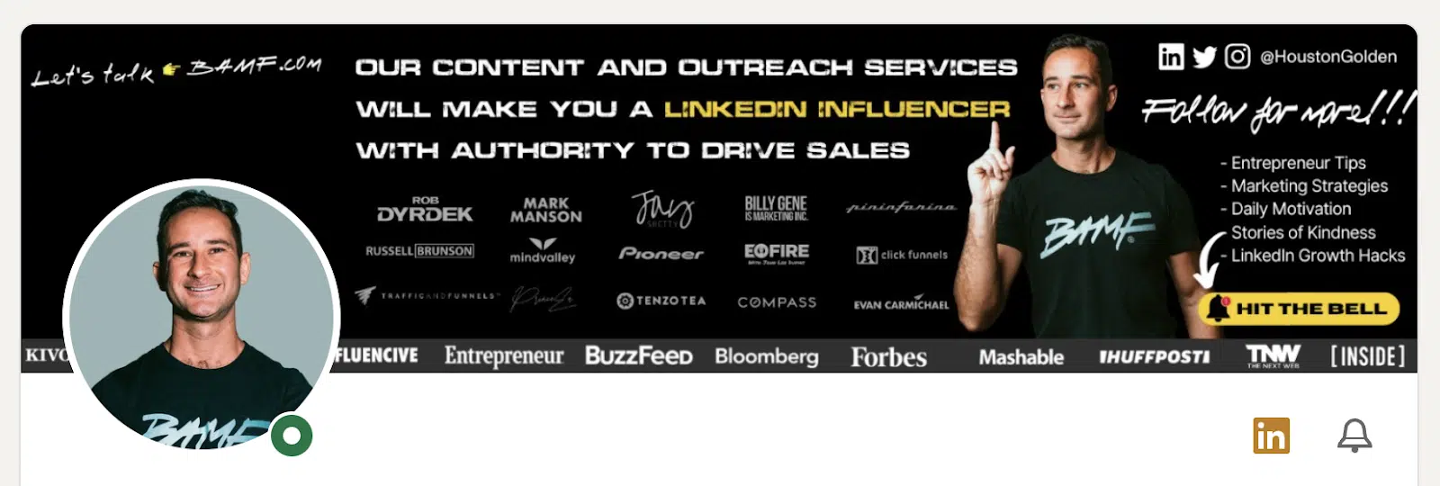 Optimized LinkedIn profile cover image