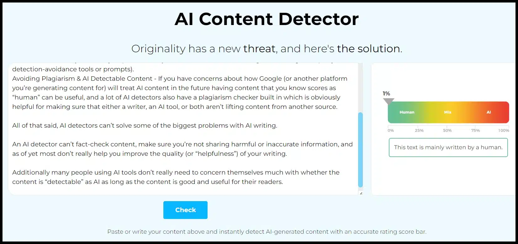 Crossplag AI Content Detector