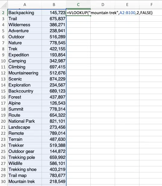 VLOOKUP