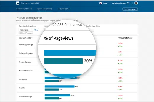 Source: LinkedIn Website Demographics Report