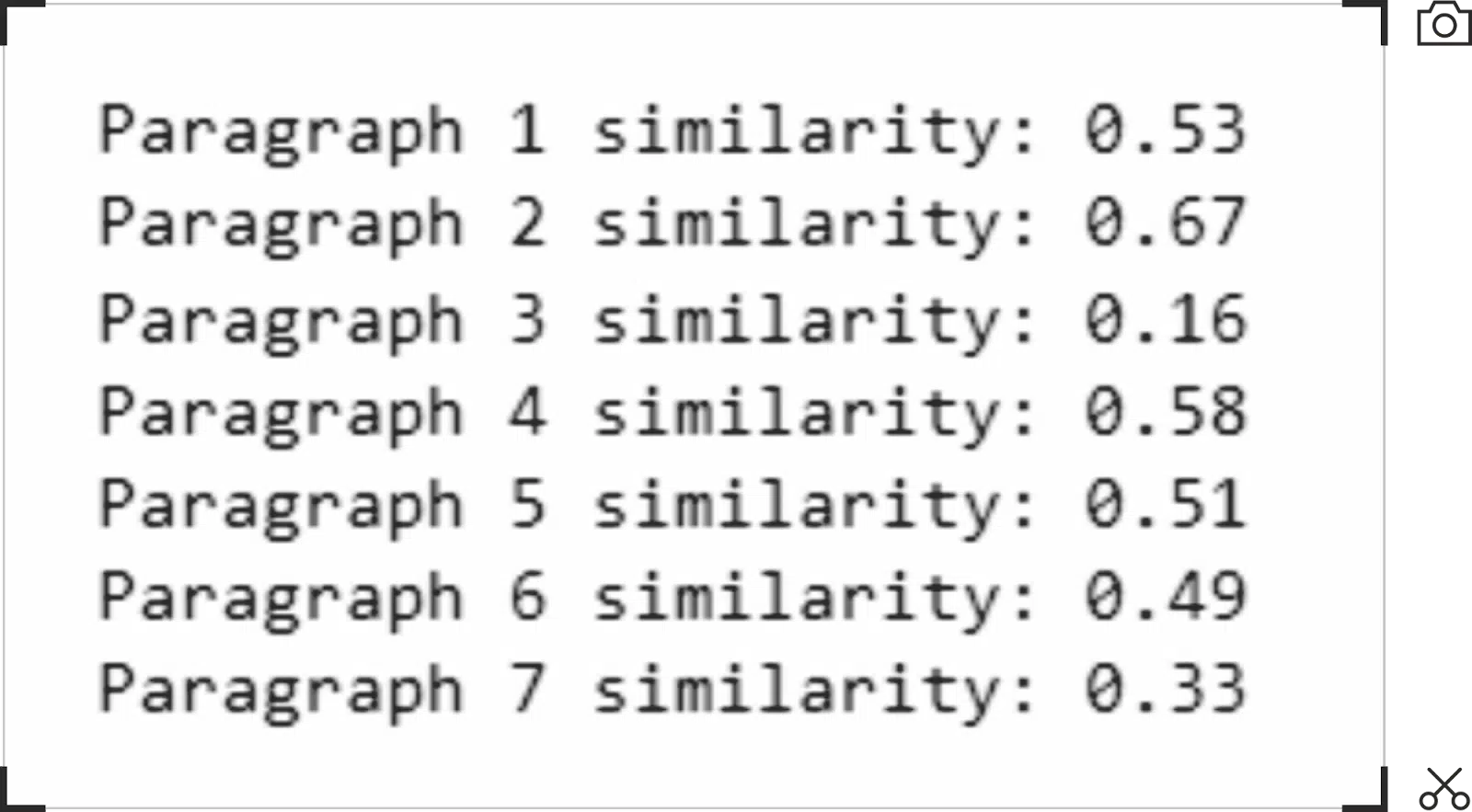 bmw i8 - vectorized paragraphs similarity scores