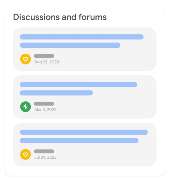 Discussions And Forums Rich Result