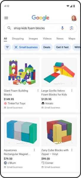 Google Small Business Filter