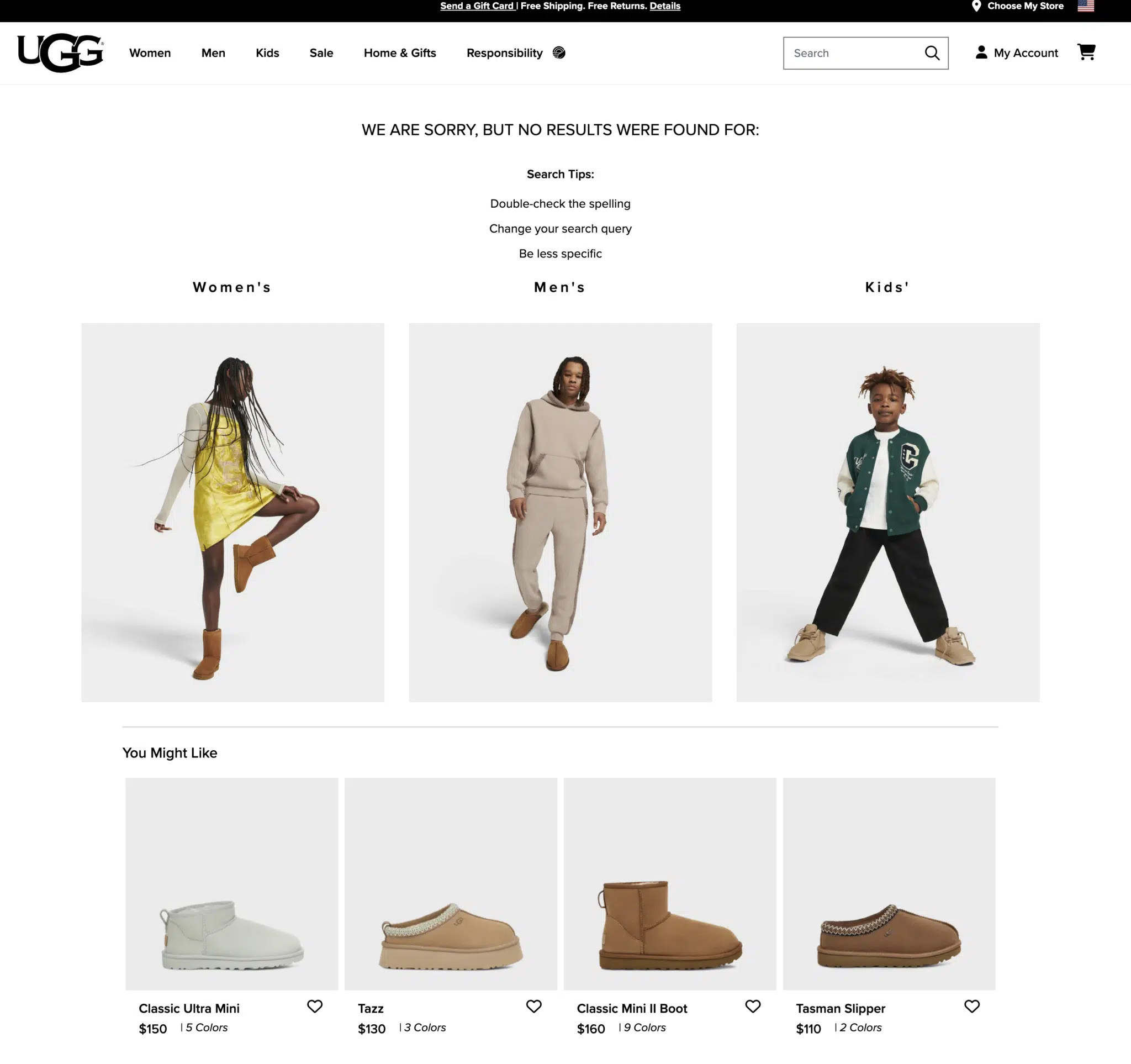 Ugg 404 page