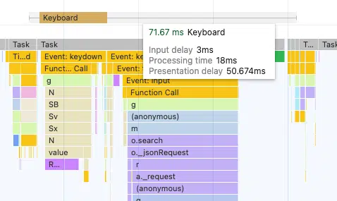 INP in the Chrome DevTools Performance tab 
