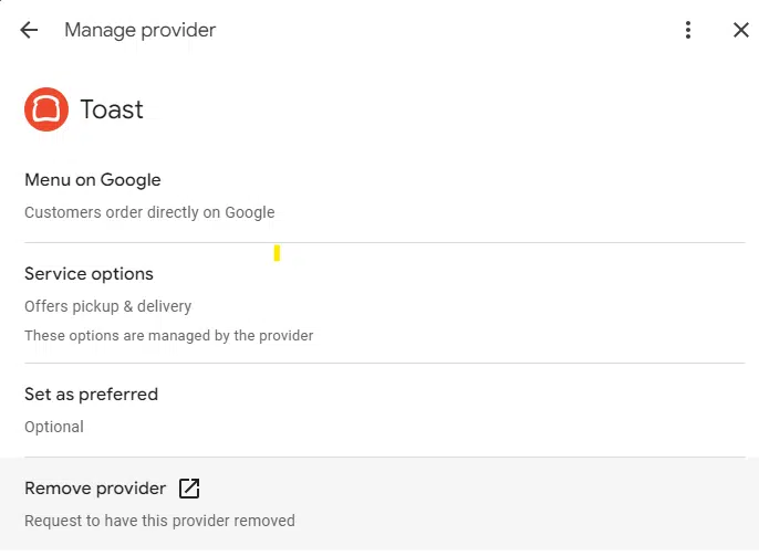 Removing third-party providers from NMX dashboard