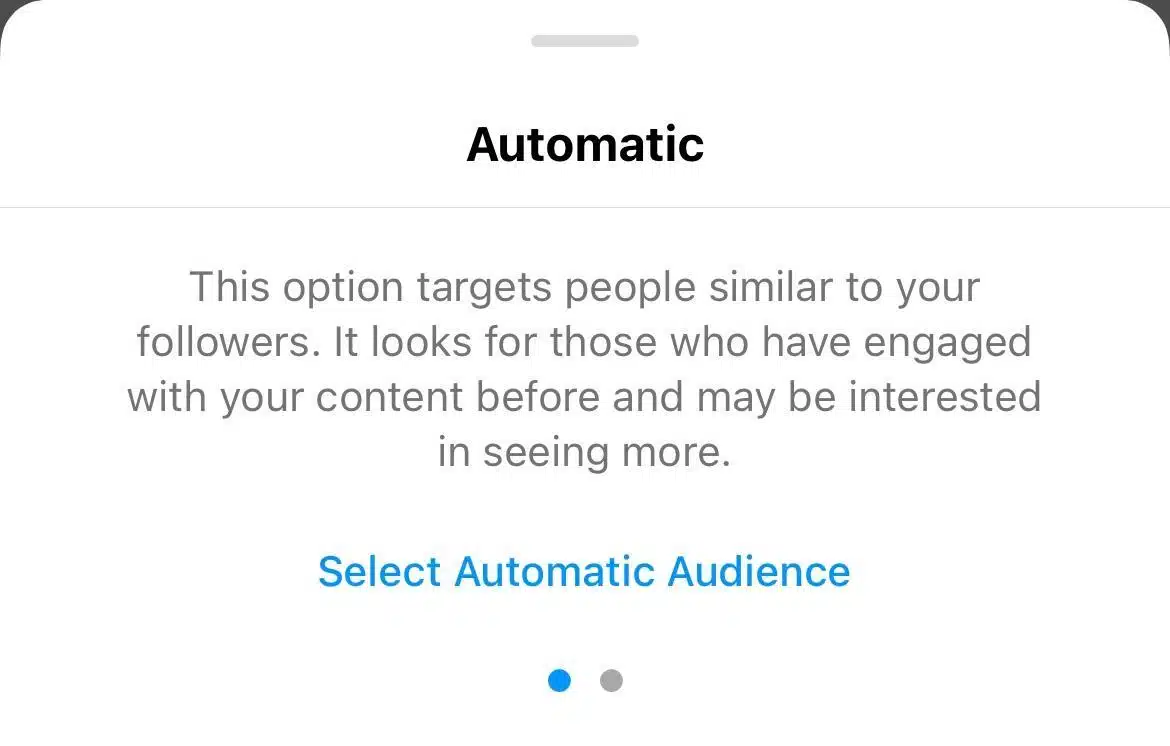 Select automatic audience