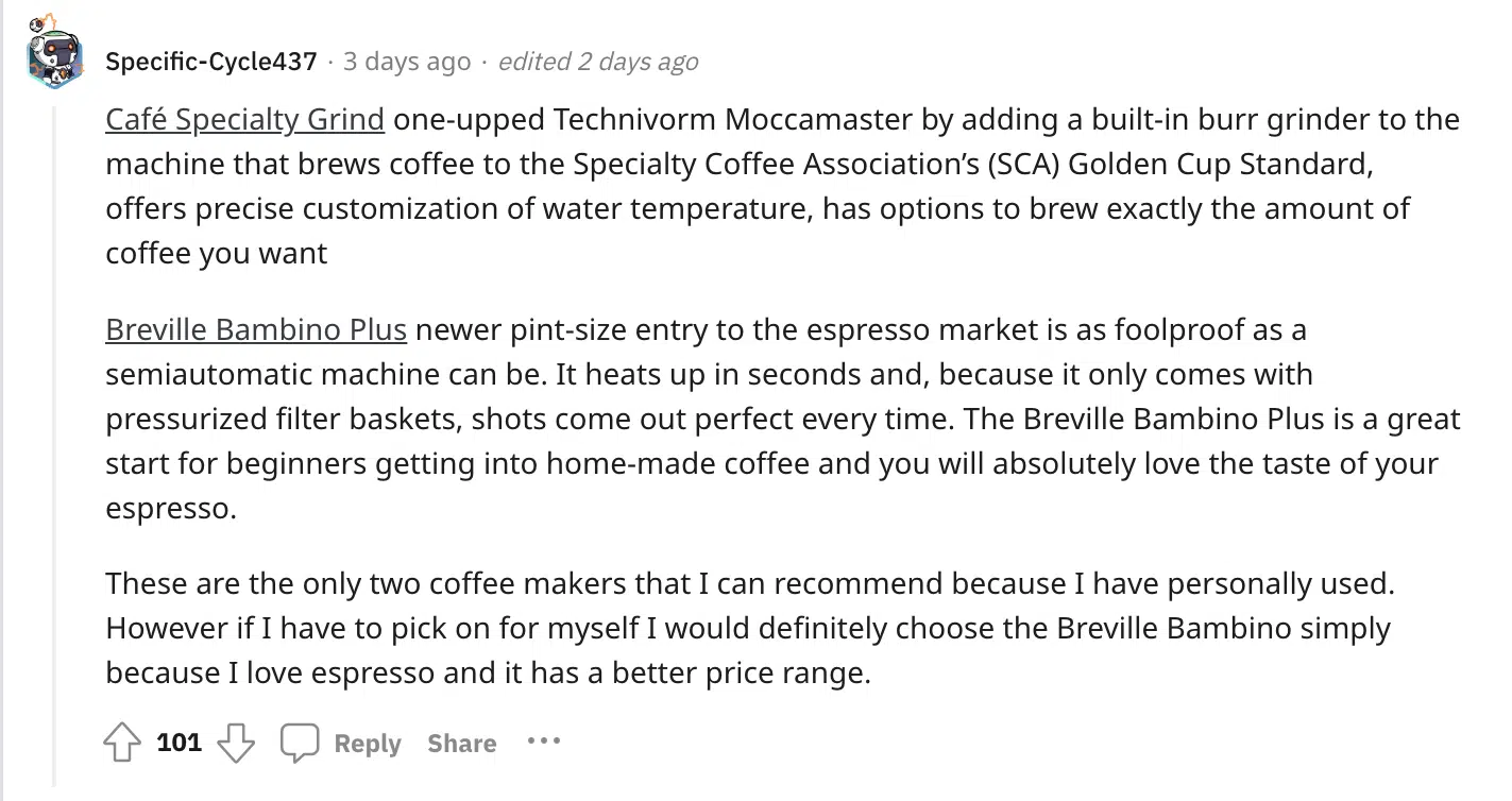 Coffee Maker Reddit Spam