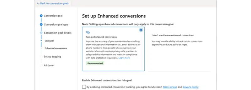 Microsoft Enhanced Conversions 