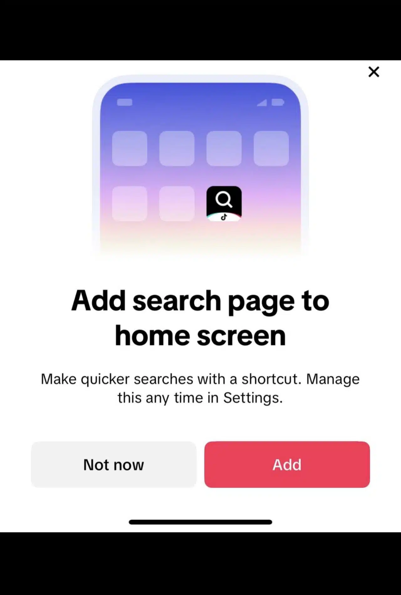 Tiktok Search Shortcut