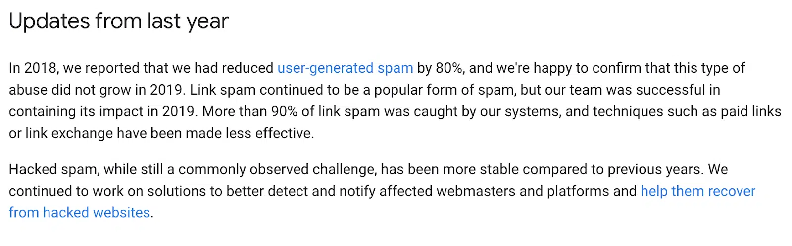 SpamBrain's impact