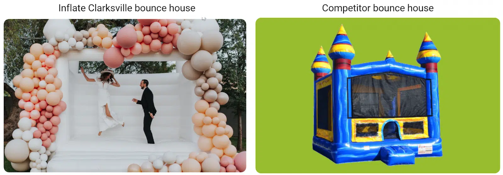 Bounce house market and competition