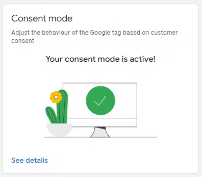 Google Ads - Consent mode status