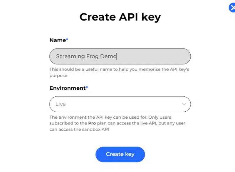 Create Api Key