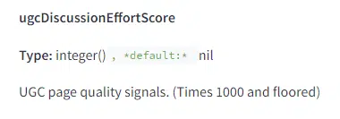 Ugcdiscussioneffortscore