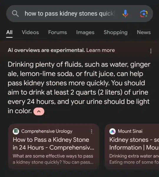 Your Money, Your Life seems to not apply to AI Overviews. Google advises users to run with scissors, cook with glue and eat rocks.