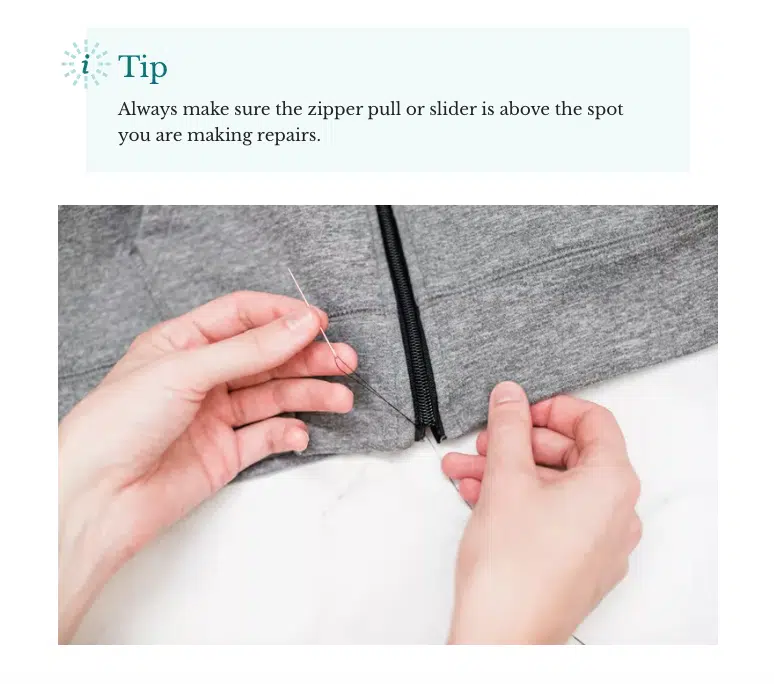 How to fix a zipper - top result