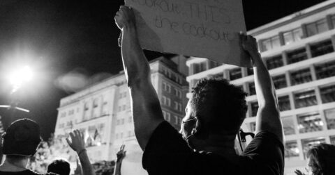 Protest with signs