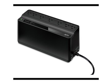 APC Back-UPS 600VA 330W 120V, 5-15P Right-Angle Input Plug, (7) 5-15R Outlets (Be600M1), BE600M1, 32142388, Battery Backup/UPS