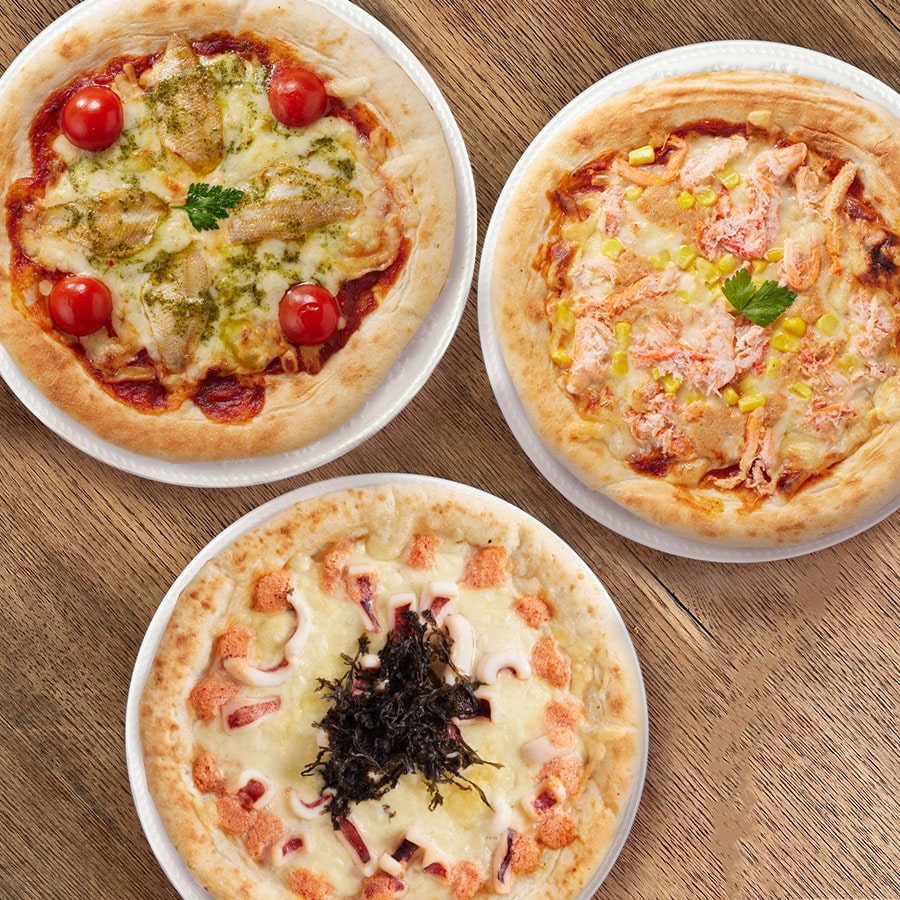 海鮮ピザ3種セット（山陰ピザ工房 PIZZA TORETATI）